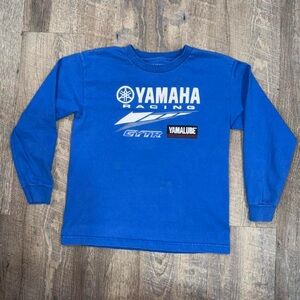 Yamaha Kids Long Sleeve Blue Racing Tee